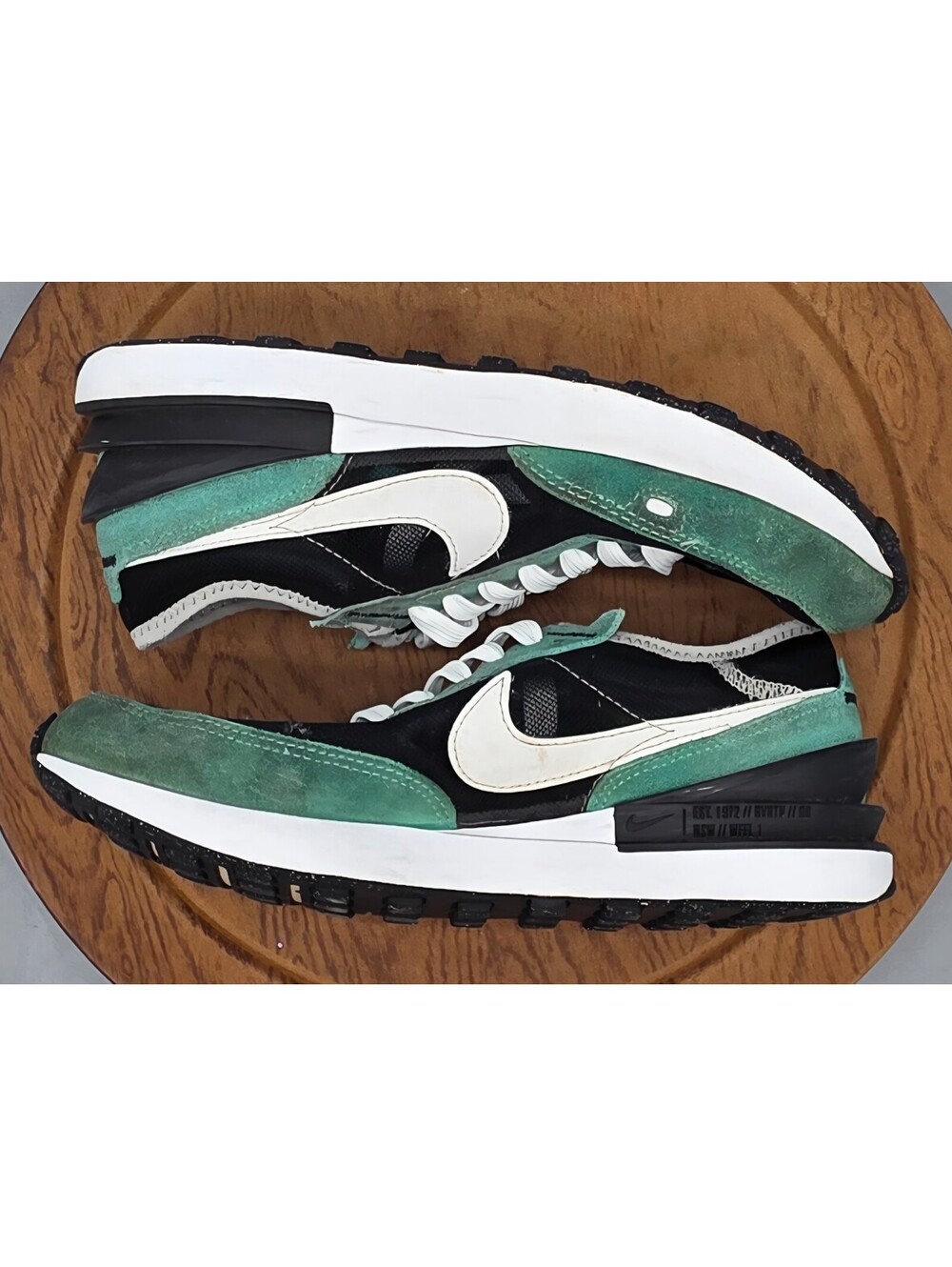 🔥Nike Waffle One Size GS 5.5Y Women's Mint Green White Black Shoes 🔥DC-481-008